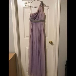 Marchesa Notte Embroidered One-Shoulder Gown